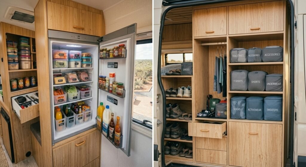 Fridge organizer bins and packing cubes: smart storage for corrugated roads